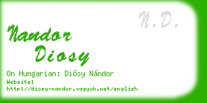 nandor diosy business card