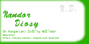 nandor diosy business card